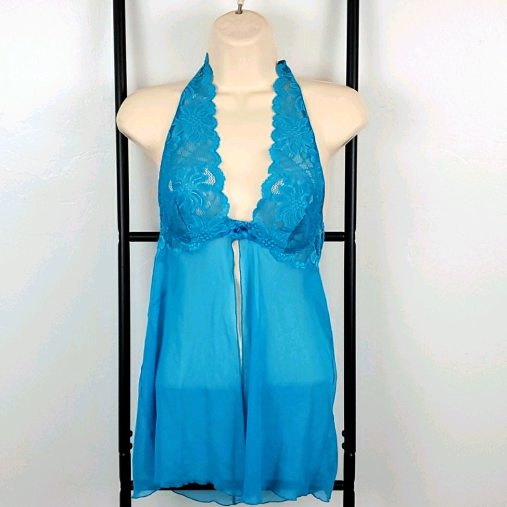 Frederick’s of Hollywood Lace Nightgown M Sexy Vintage Lingerie Sleepwear